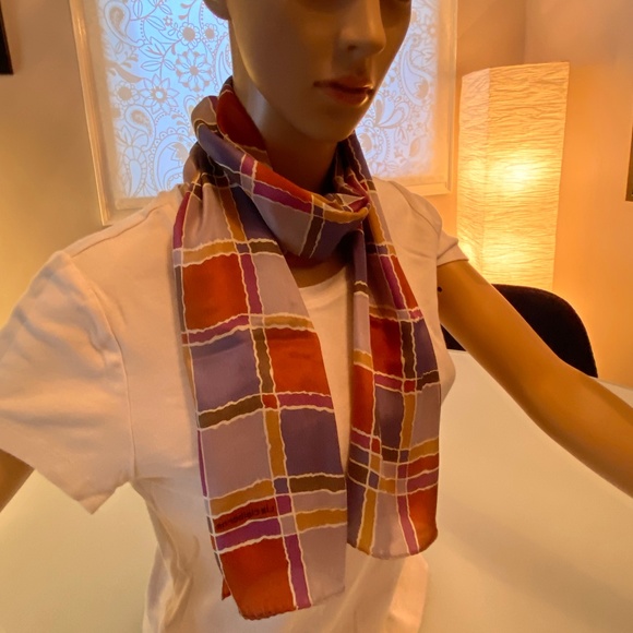 Vintage Liz Claibourne Soft Squares Scarf - Picture 4 of 5